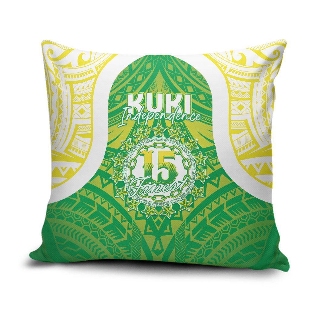 Kuki Independence 2026 Pillow Cover Cook Islands 15 Finest Green Version LT05 Green - Polynesian Pride