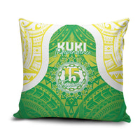 Kuki Independence 2026 Pillow Cover Cook Islands 15 Finest Green Version LT05 Green - Polynesian Pride