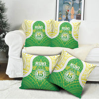 Kuki Independence 2026 Pillow Cover Cook Islands 15 Finest Green Version LT05 - Polynesian Pride
