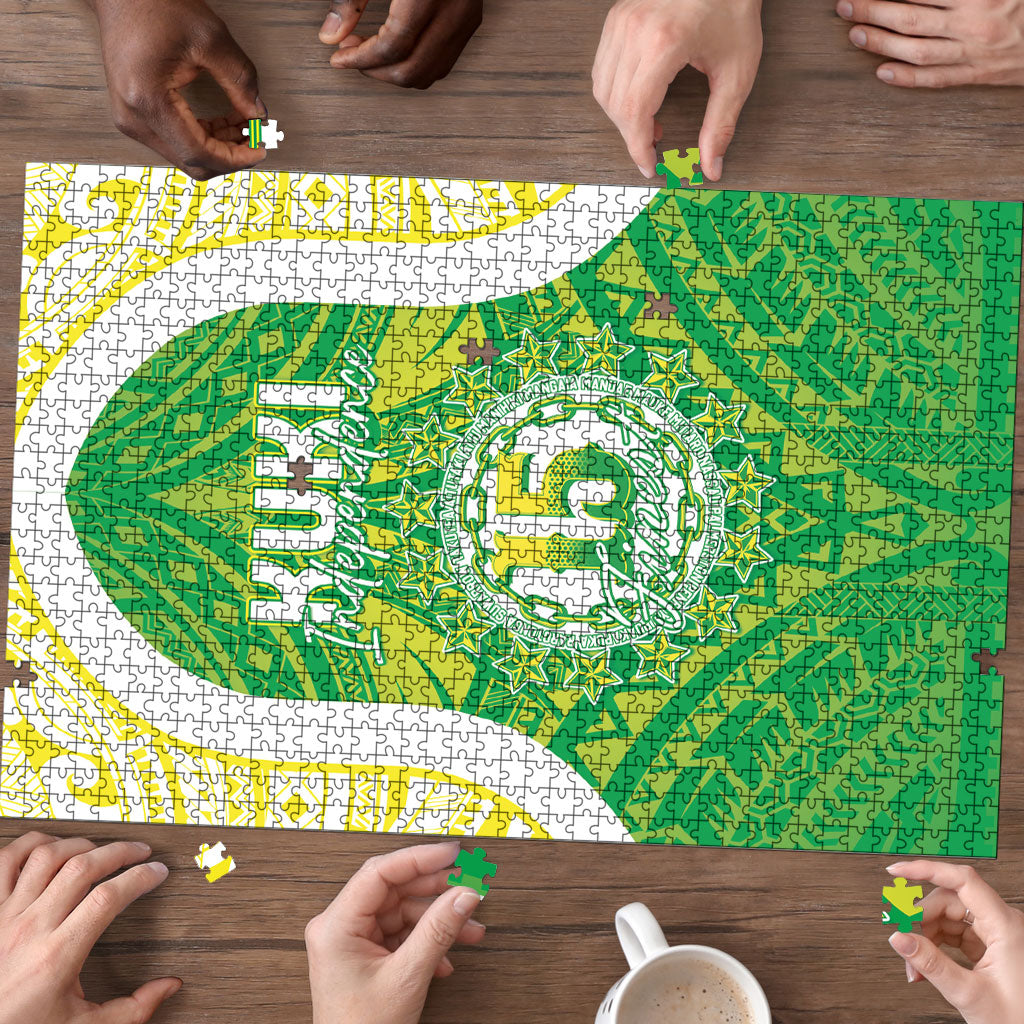 Kuki Independence 2026 Puzzle Cook Islands 15 Finest Green Version LT05 - Polynesian Pride