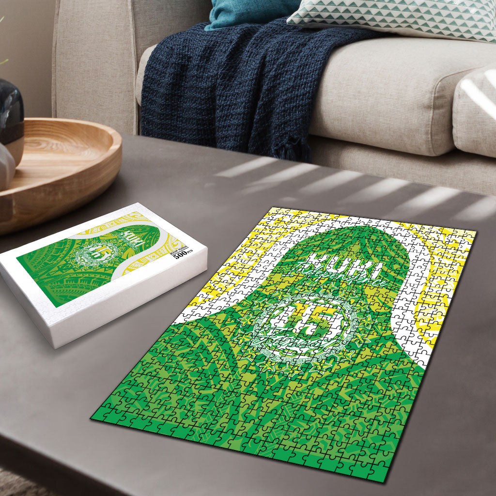 Kuki Independence 2026 Puzzle Cook Islands 15 Finest Green Version LT05 - Polynesian Pride