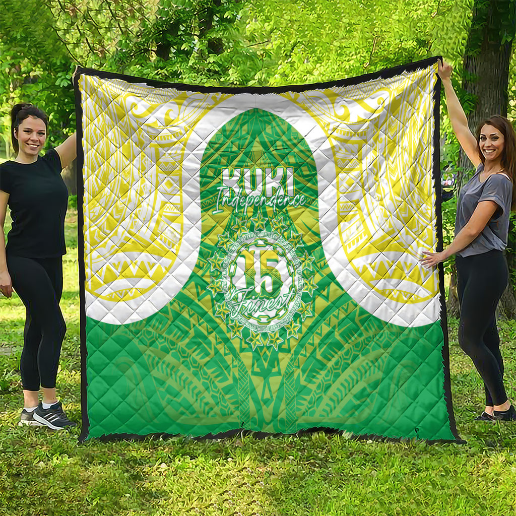 Kuki Independence 2026 Quilt Cook Islands 15 Finest Green Version LT05 - Polynesian Pride