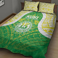 Kuki Independence 2026 Quilt Bed Set Cook Islands 15 Finest Green Version LT05 - Polynesian Pride