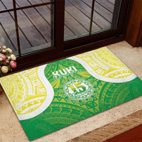 Kuki Independence 2026 Rubber Doormat Cook Islands 15 Finest Green Version LT05 - Polynesian Pride