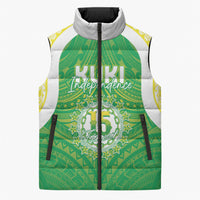 Kuki Independence 2026 Sleeveless Puffer Jacket Cook Islands 15 Finest Green Version LT05 Unisex Green - Polynesian Pride