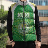 Kuki Independence 2026 Sleeveless Puffer Jacket Cook Islands 15 Finest Green Version LT05 - Polynesian Pride