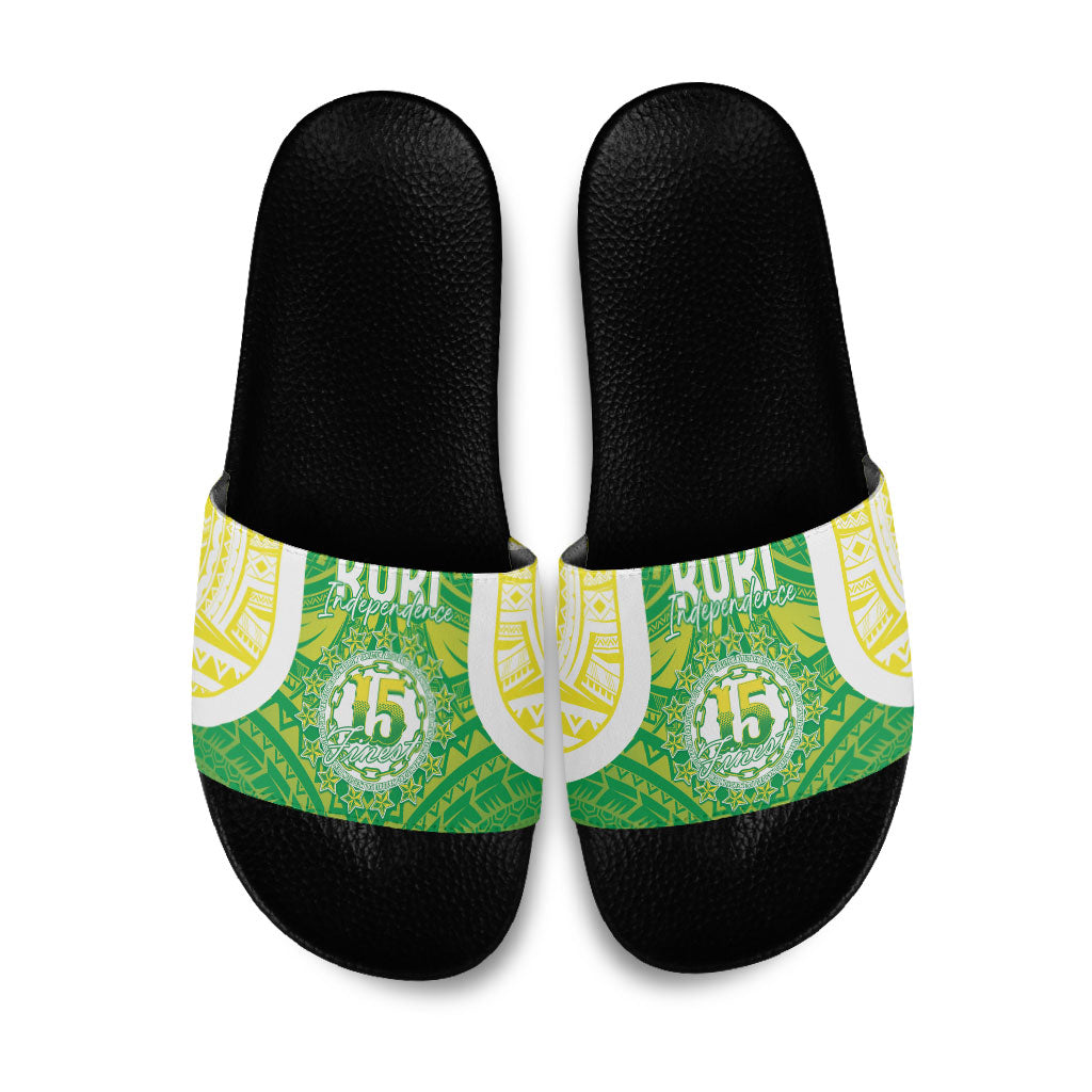 Kuki Independence 2026 Slide Sandals Cook Islands 15 Finest Green Version LT05 Green - Polynesian Pride