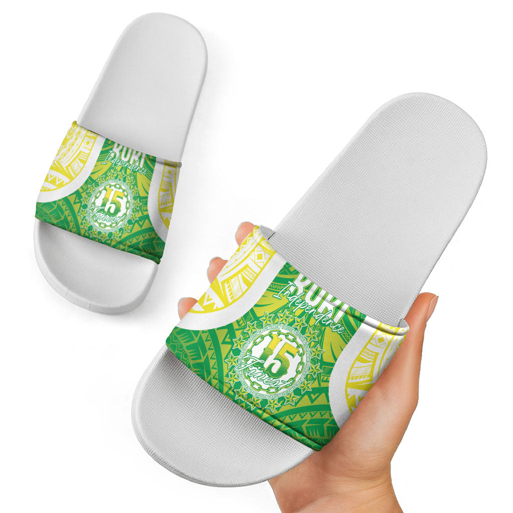 Kuki Independence 2026 Slide Sandals Cook Islands 15 Finest Green Version LT05 - Polynesian Pride