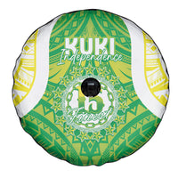 Kuki Independence 2026 Spare Tire Cover Cook Islands 15 Finest Green Version LT05 - Polynesian Pride