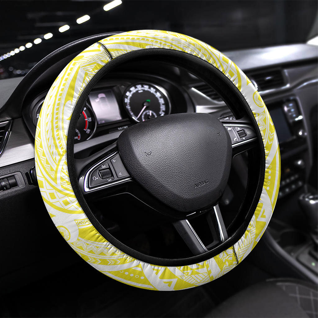Kuki Independence 2026 Steering Wheel Cover Cook Islands 15 Finest Green Version LT05 Universal Fit Green - Polynesian Pride