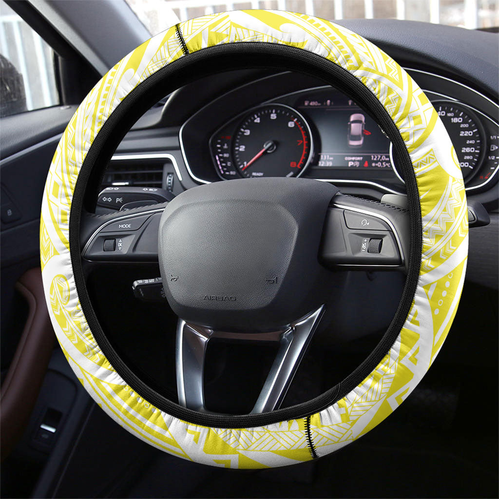 Kuki Independence 2026 Steering Wheel Cover Cook Islands 15 Finest Green Version LT05 - Polynesian Pride