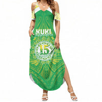 Kuki Independence 2026 Summer Maxi Dress Cook Islands 15 Finest Green Version LT05 Women Green - Polynesian Pride