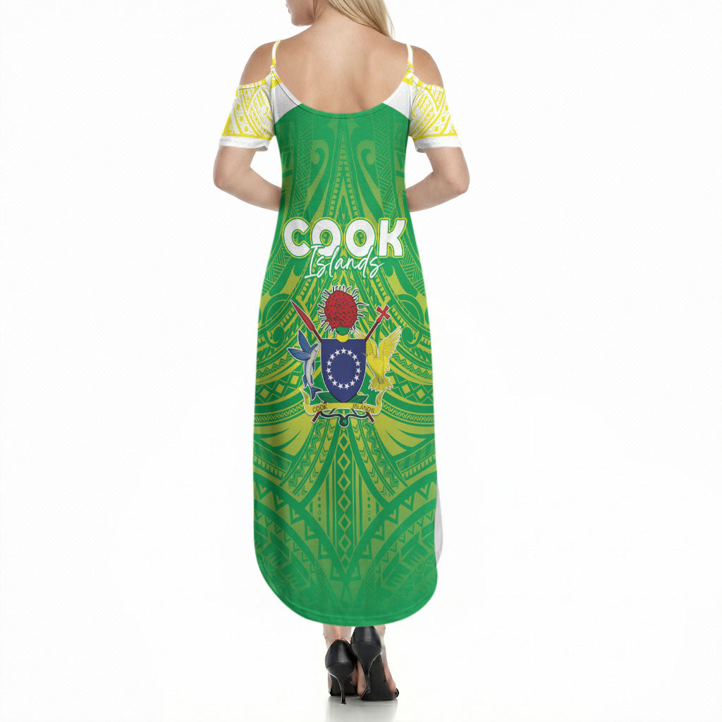 Kuki Independence 2026 Summer Maxi Dress Cook Islands 15 Finest Green Version LT05 - Polynesian Pride