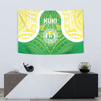 Kuki Independence 2026 Tapestry Cook Islands 15 Finest Green Version LT05 - Polynesian Pride