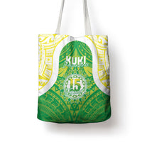 Kuki Independence 2026 Tote Bag Cook Islands 15 Finest Green Version LT05 - Polynesian Pride