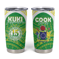 Kuki Independence 2026 Tumbler Cup Cook Islands 15 Finest Green Version LT05 Green - Polynesian Pride