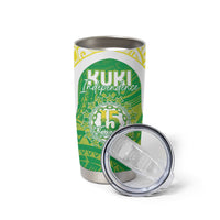 Kuki Independence 2026 Tumbler Cup Cook Islands 15 Finest Green Version LT05 - Polynesian Pride