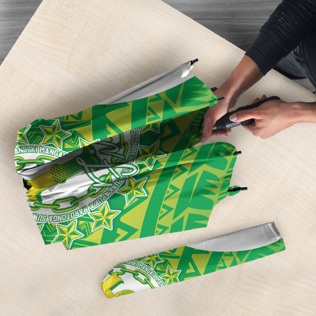 Kuki Independence 2026 Umbrella Cook Islands 15 Finest Green Version LT05 - Polynesian Pride