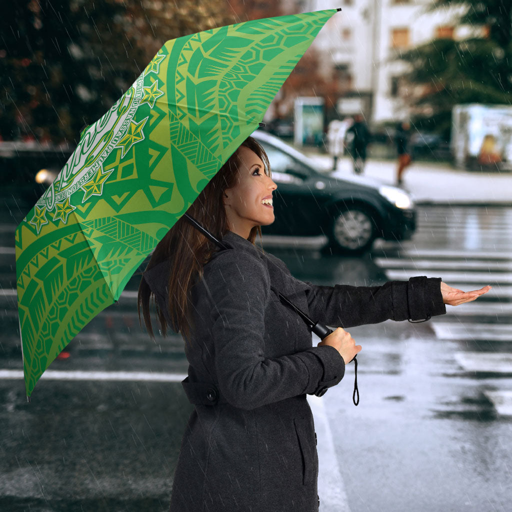 Kuki Independence 2026 Umbrella Cook Islands 15 Finest Green Version LT05 - Polynesian Pride