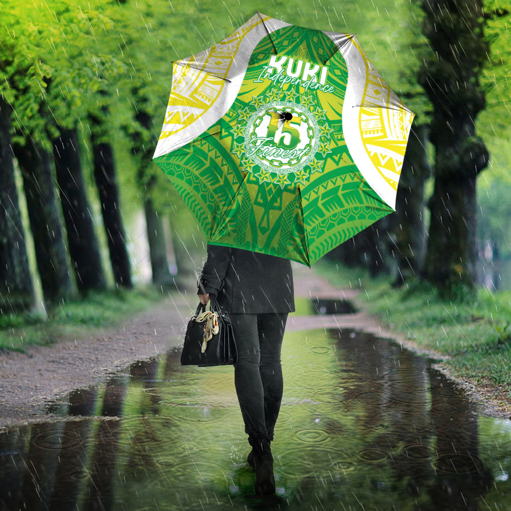 Kuki Independence 2026 Umbrella Cook Islands 15 Finest Green Version LT05 - Polynesian Pride