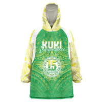 Kuki Independence 2026 Wearable Blanket Hoodie Cook Islands 15 Finest Green Version LT05 One Size Green - Polynesian Pride