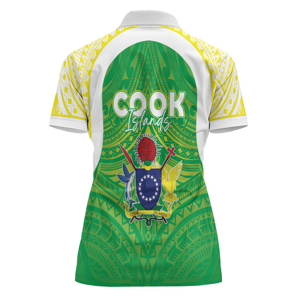 Kuki Independence 2026 Women Polo Shirt Cook Islands 15 Finest Green Version LT05 - Polynesian Pride