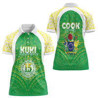 Kuki Independence 2026 Women Polo Shirt Cook Islands 15 Finest Green Version LT05 - Polynesian Pride