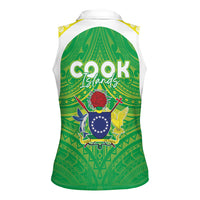 Kuki Independence 2026 Women Sleeveless Polo Shirt Cook Islands 15 Finest Green Version LT05 - Polynesian Pride