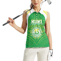 Kuki Independence 2026 Women Sleeveless Polo Shirt Cook Islands 15 Finest Green Version LT05 - Polynesian Pride