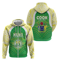 Kuki Independence 2026 Zip Hoodie Cook Islands 15 Finest Green Version LT05 - Polynesian Pride
