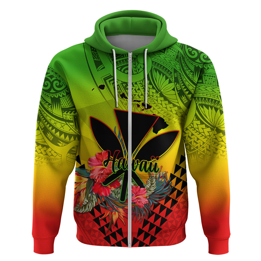 Personalized Hawaii Hoodie Kakau Kanaka Maoli With Hibiscus Flowers LT05 - Polynesian Pride