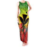 Personalized Hawaii Tank Maxi Dress Kakau Kanaka Maoli With Hibiscus Flowers LT05 Women Reggae - Polynesian Pride
