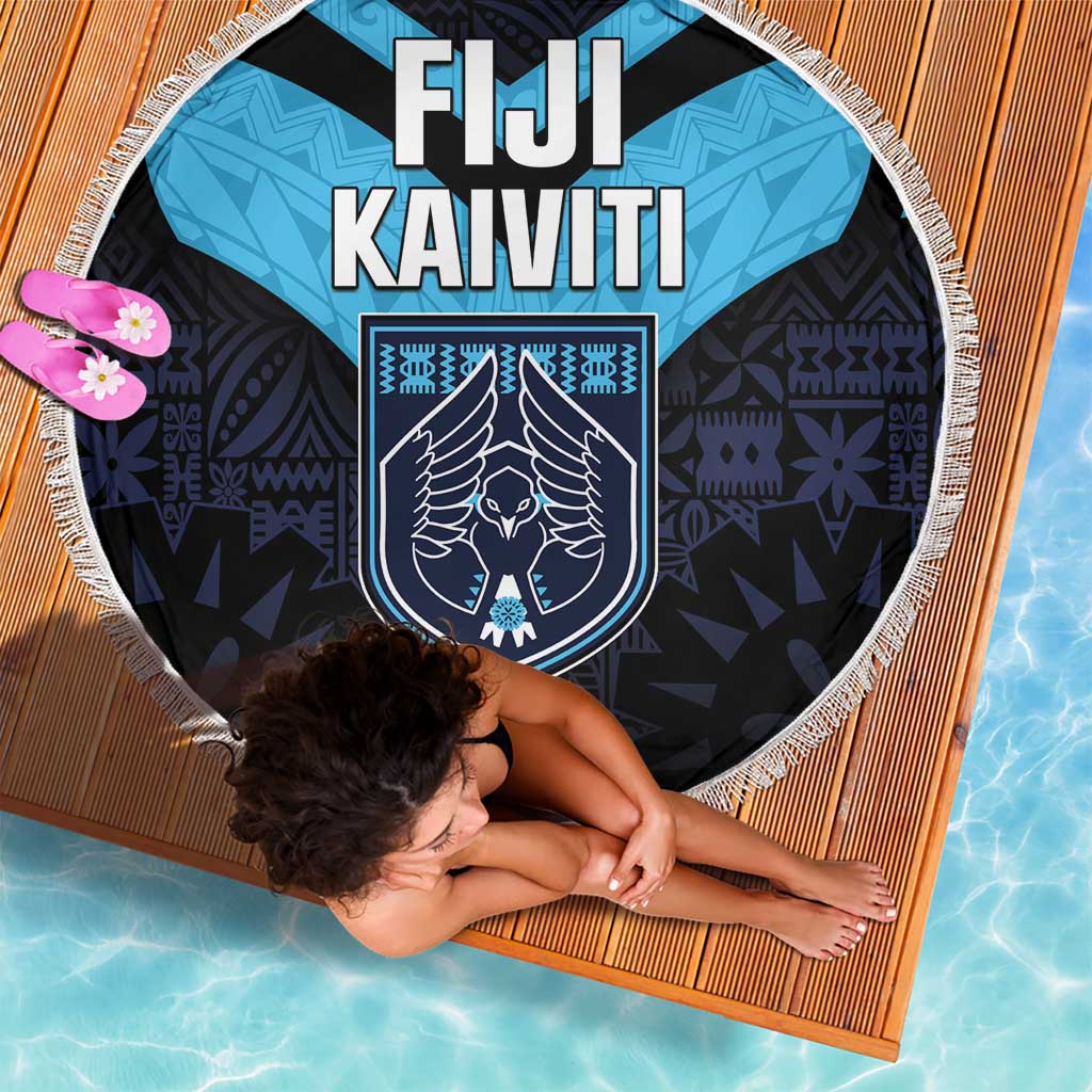 Fiji Kaiviti Rugby Beach Blanket Fiji Tapa Pattern LT05 - Polynesian Pride