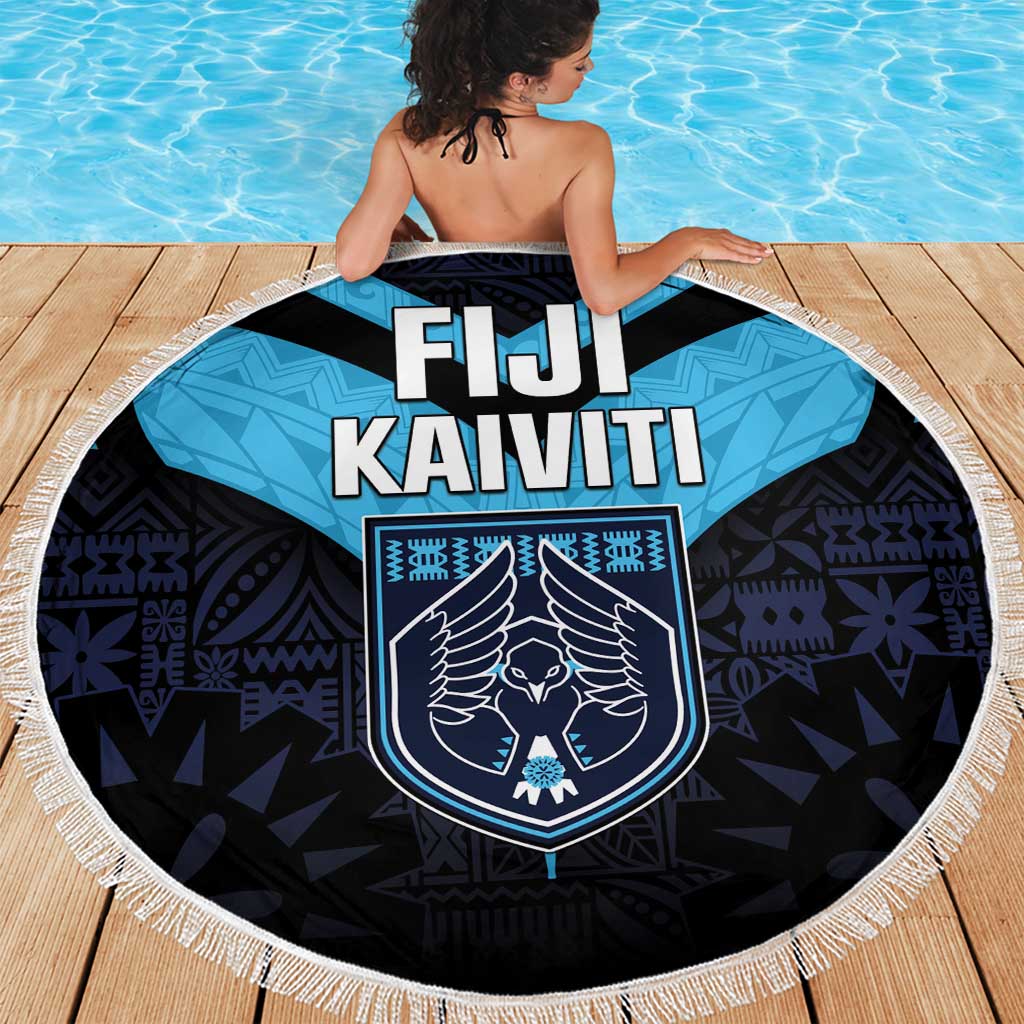Fiji Kaiviti Rugby Beach Blanket Fiji Tapa Pattern LT05 - Polynesian Pride