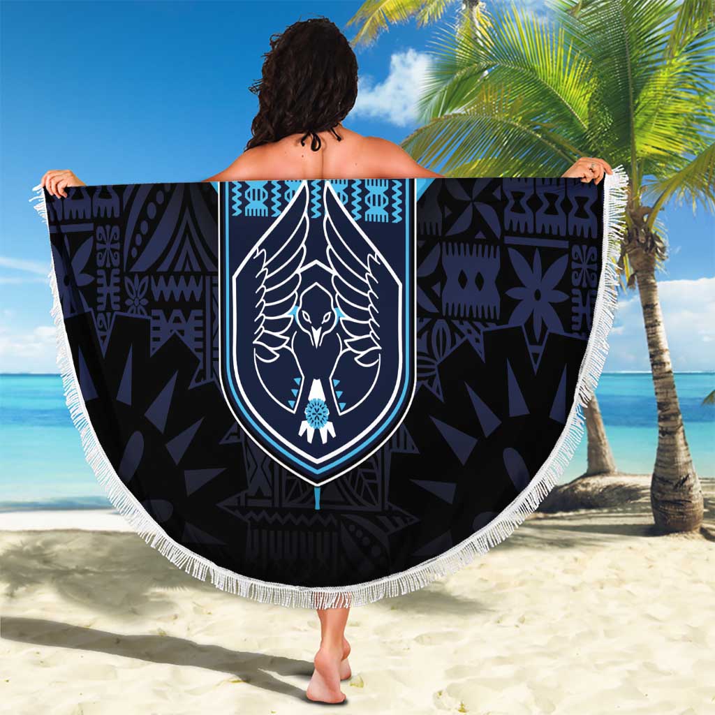 Fiji Kaiviti Rugby Beach Blanket Fiji Tapa Pattern LT05 - Polynesian Pride