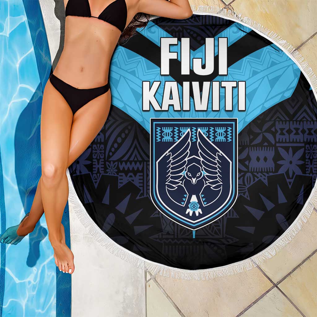 Fiji Kaiviti Rugby Beach Blanket Fiji Tapa Pattern LT05 - Polynesian Pride