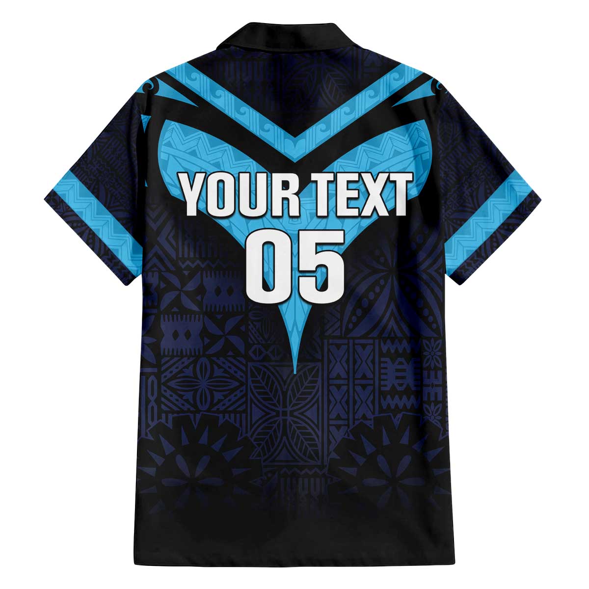 Custom Fiji Kaiviti Rugby Family Matching Puletasi and Hawaiian Shirt Fiji Tapa Pattern LT05 - Polynesian Pride
