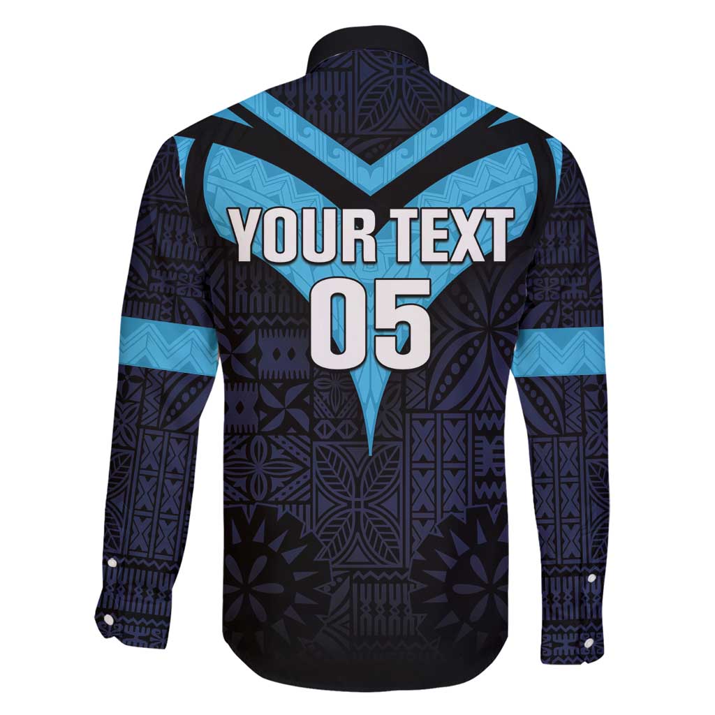 Custom Fiji Kaiviti Rugby Family Matching Tank Maxi Dress and Hawaiian Shirt Fiji Tapa Pattern LT05 - Polynesian Pride