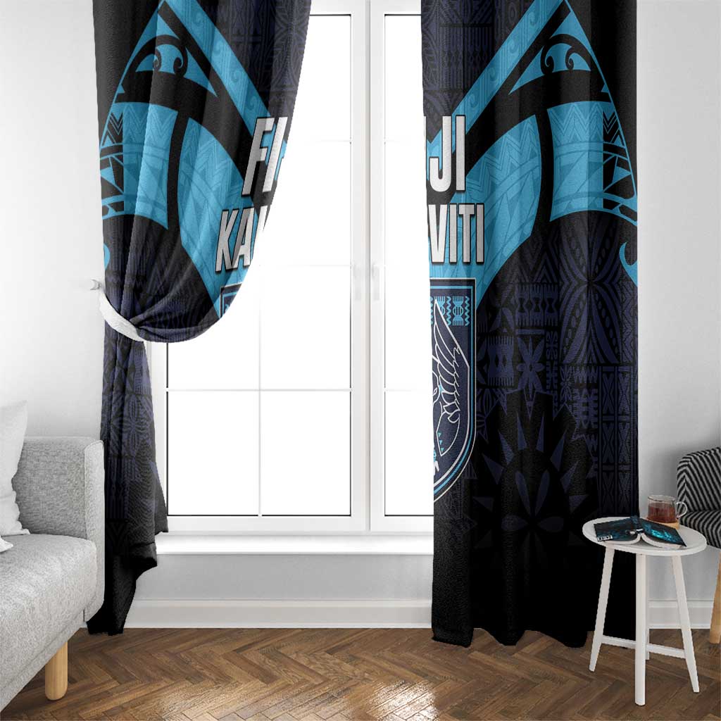 Fiji Kaiviti Rugby Window Curtain Fiji Tapa Pattern LT05 - Polynesian Pride