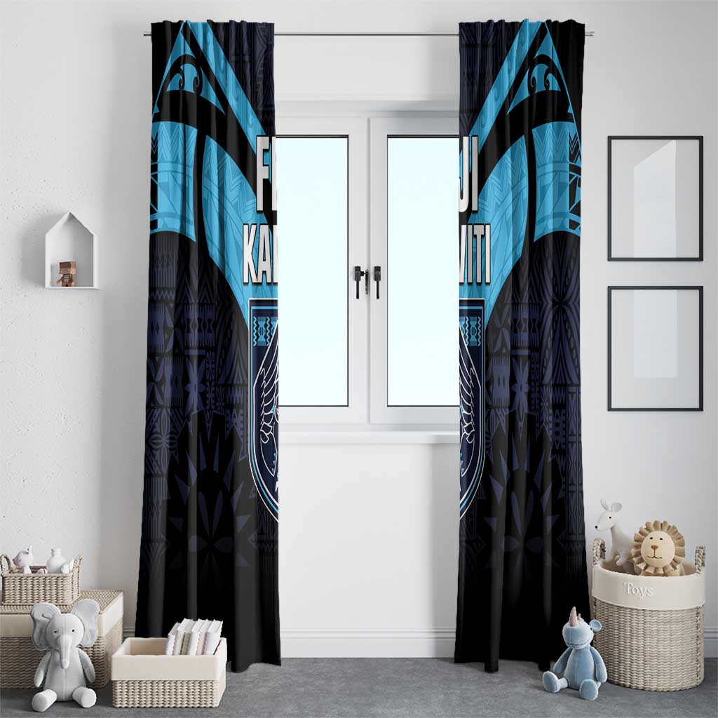 Fiji Kaiviti Rugby Window Curtain Fiji Tapa Pattern LT05 - Polynesian Pride