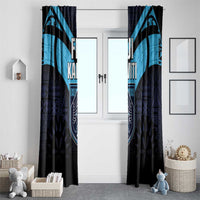 Fiji Kaiviti Rugby Window Curtain Fiji Tapa Pattern LT05 - Polynesian Pride