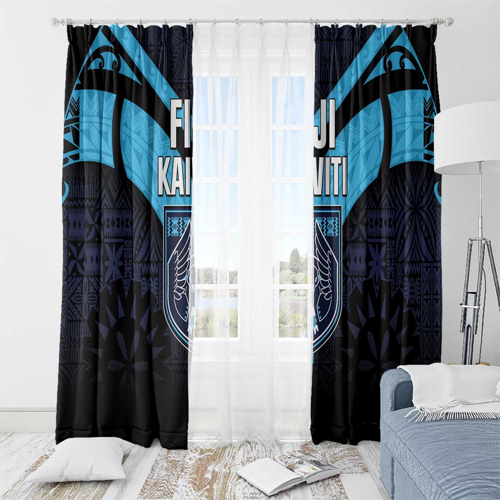Fiji Kaiviti Rugby Window Curtain Fiji Tapa Pattern LT05 - Polynesian Pride