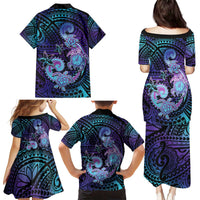 Hawaii Makahiki Turtle Family Matching Puletasi and Hawaiian Shirt Spiral Polynesian Tattoo LT05 - Polynesian Pride