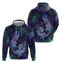 Hawaii Makahiki Turtle Hoodie Spiral Polynesian Tattoo