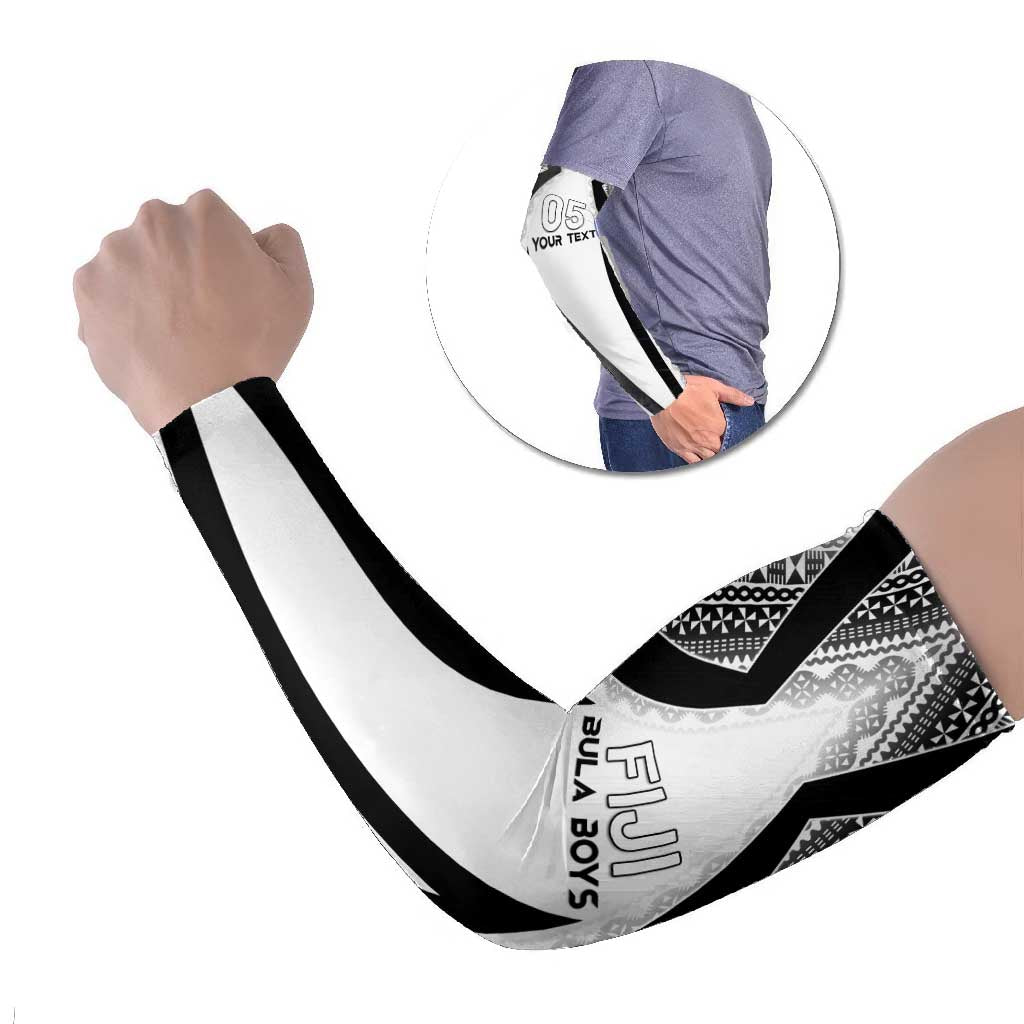 Custom Bula Fiji Football Arm Sleeves Go Champions - Polynesian Pride