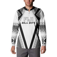 Custom Bula Fiji Football Button Sweatshirt Go Champions - Polynesian Pride