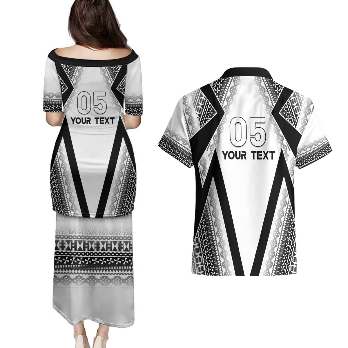Custom Bula Fiji Football Couples Matching Puletasi and Hawaiian Shirt Go Champions LT05 - Polynesian Pride