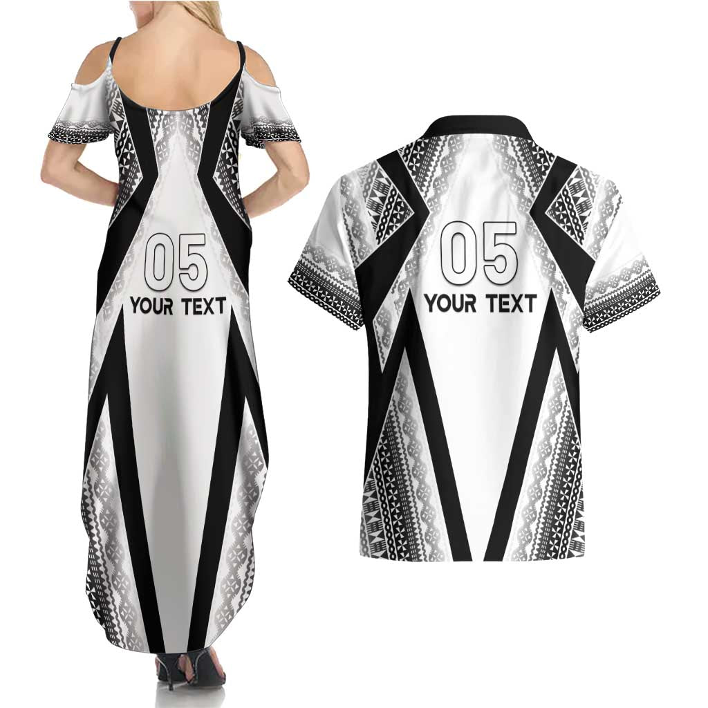Custom Bula Fiji Football Couples Matching Summer Maxi Dress and Hawaiian Shirt Go Champions LT05 - Polynesian Pride