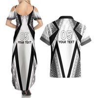 Custom Bula Fiji Football Couples Matching Summer Maxi Dress and Hawaiian Shirt Go Champions LT05 - Polynesian Pride