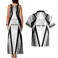 Custom Bula Fiji Football Couples Matching Tank Maxi Dress and Hawaiian Shirt Go Champions LT05 - Polynesian Pride